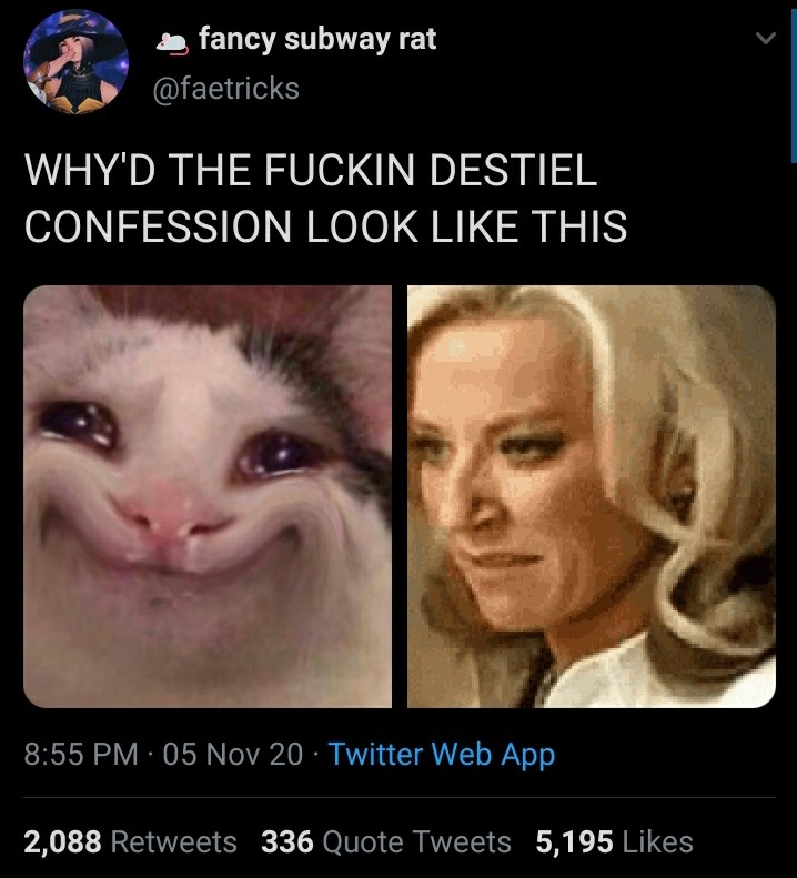 HereForJenmish's tweet photo. Laughing to keep from crying #DESTIELisCANON #Destiel𓂺 https://t.co/cWCJASIuus