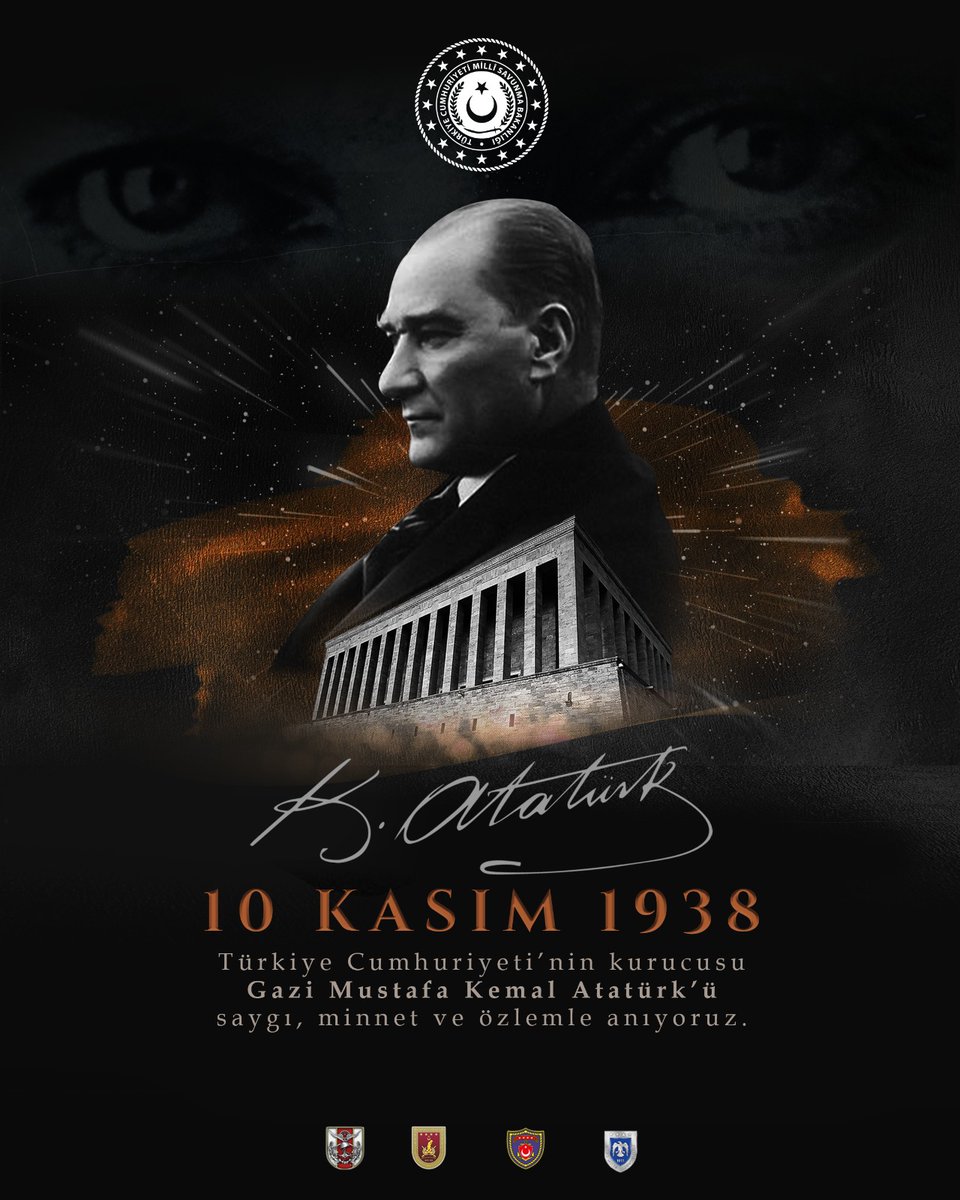 Türkiye Cumhuriyeti'nin kurucusu Gazi Mustafa Kemal ATATÜRK'ü saygı, minnet ve özlemle anıyoruz.
#10Kasım