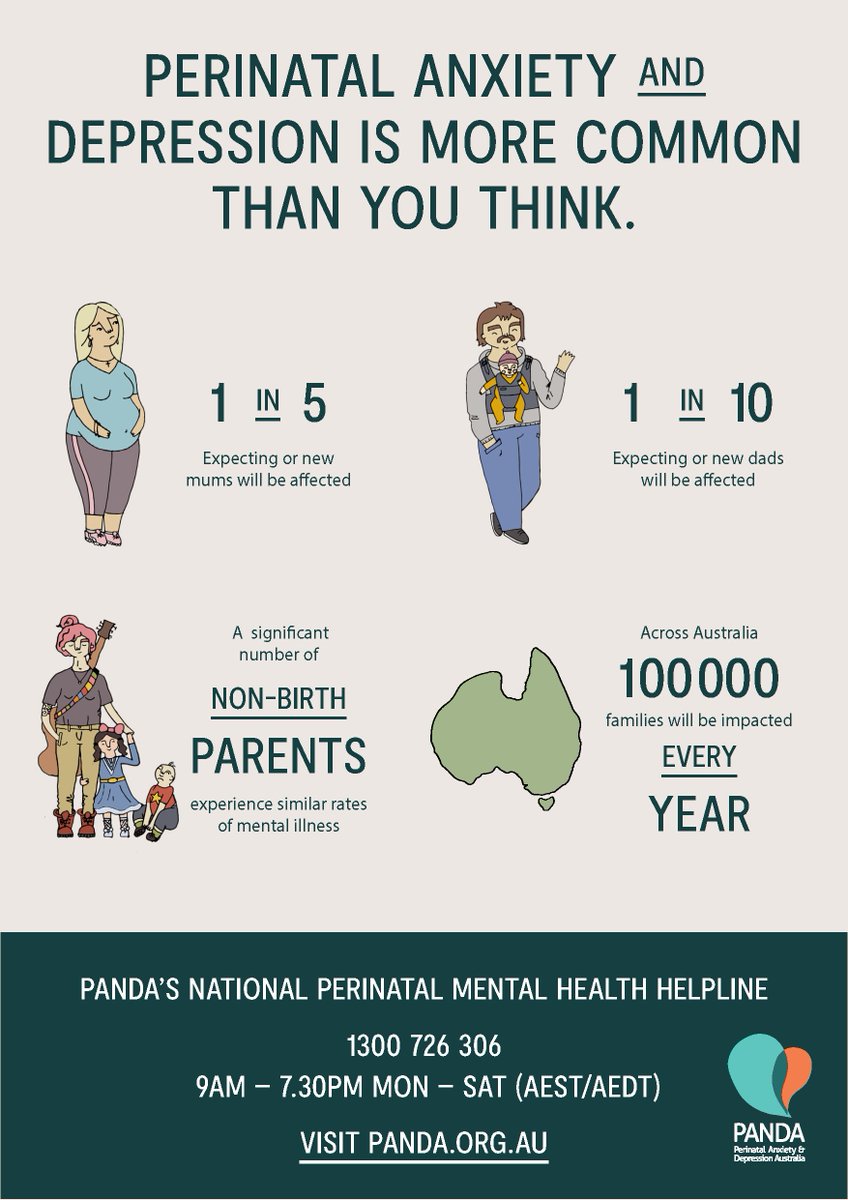 AskYourPharmAU's tweet photo. It's #PANDAWeek2020! If you're experiencing perinatal anxiety and depression, know that you're not alone. ❤️ https://t.co/rHelmsJeS5