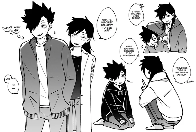 Forgive my delusions, but Kuroo and his sister
#haikyuu 