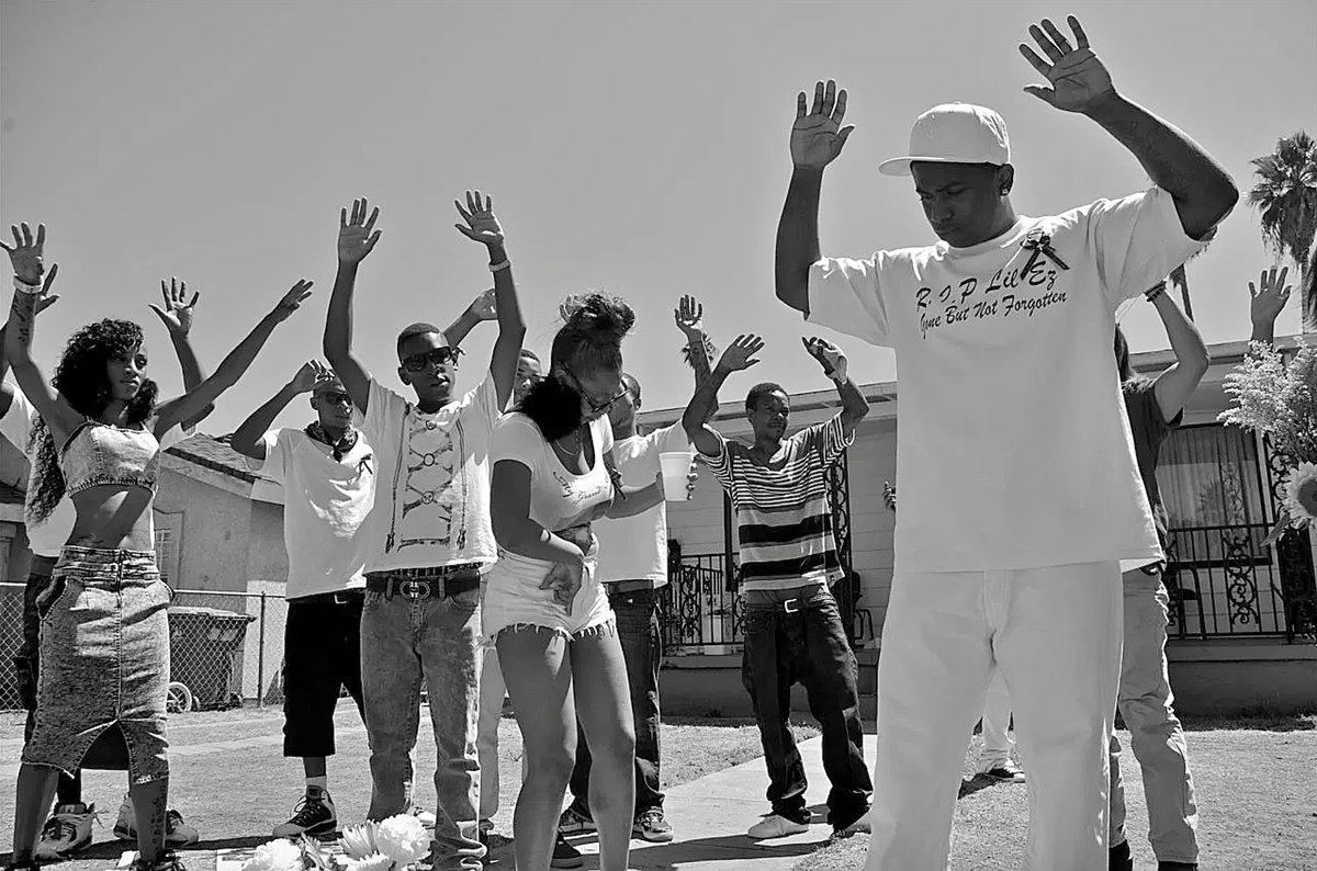 Ceebo tha Rapper made a couple of videos speaking to the way the community is policed, and media painted him as a threat. So did the LAPD. This was Ceebo (Damonte Shipp) at their video shoot in 2014.