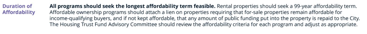 Wow, they are suggesting a 99 year target to keep rentals affordable. That will be pricy, but will offer lasting value too. For comparison, our public housing has not lasted 99 years.