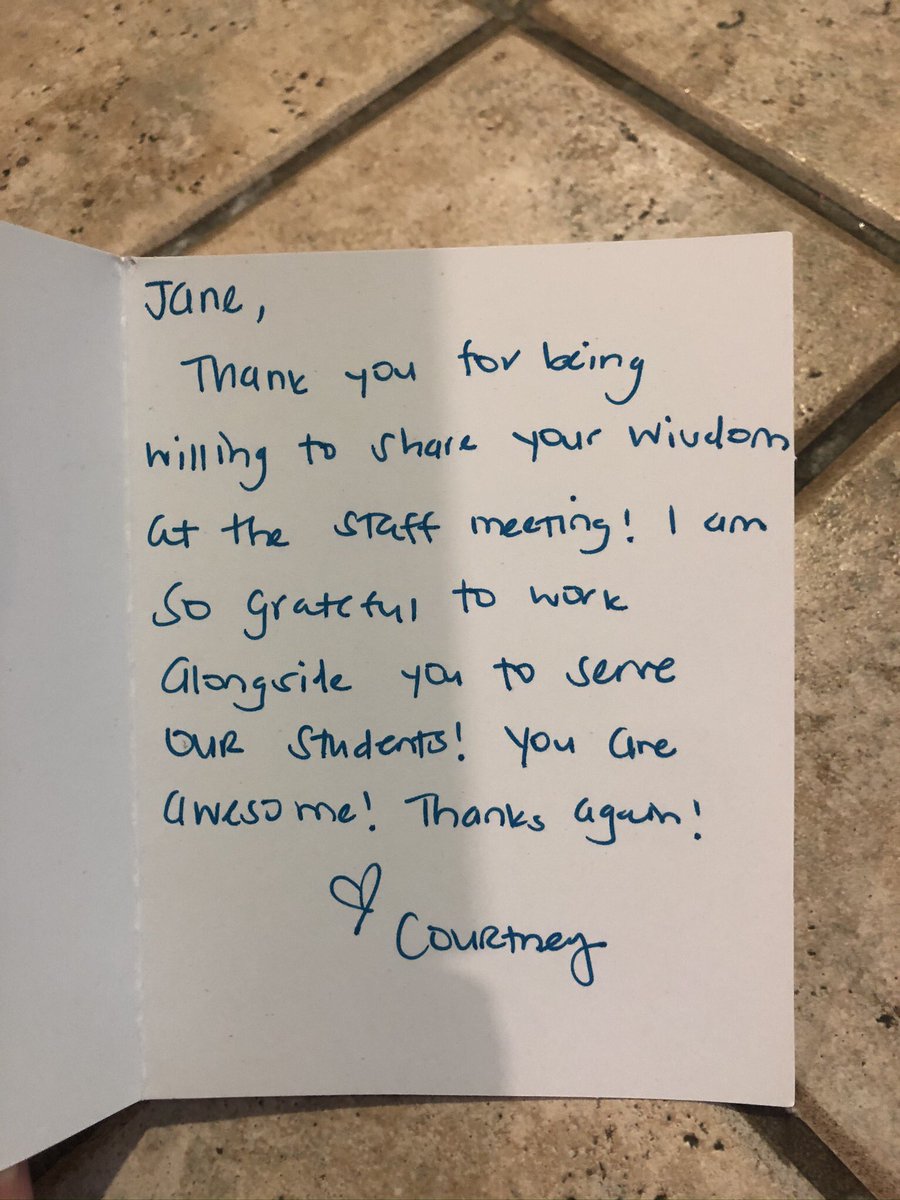 JaneEMoseley's tweet photo. This is why I love being a red devil! Thank you for making me feel appreciated. @LearninWithLyon @mtdiablohs https://t.co/TG0ZXWBwsW