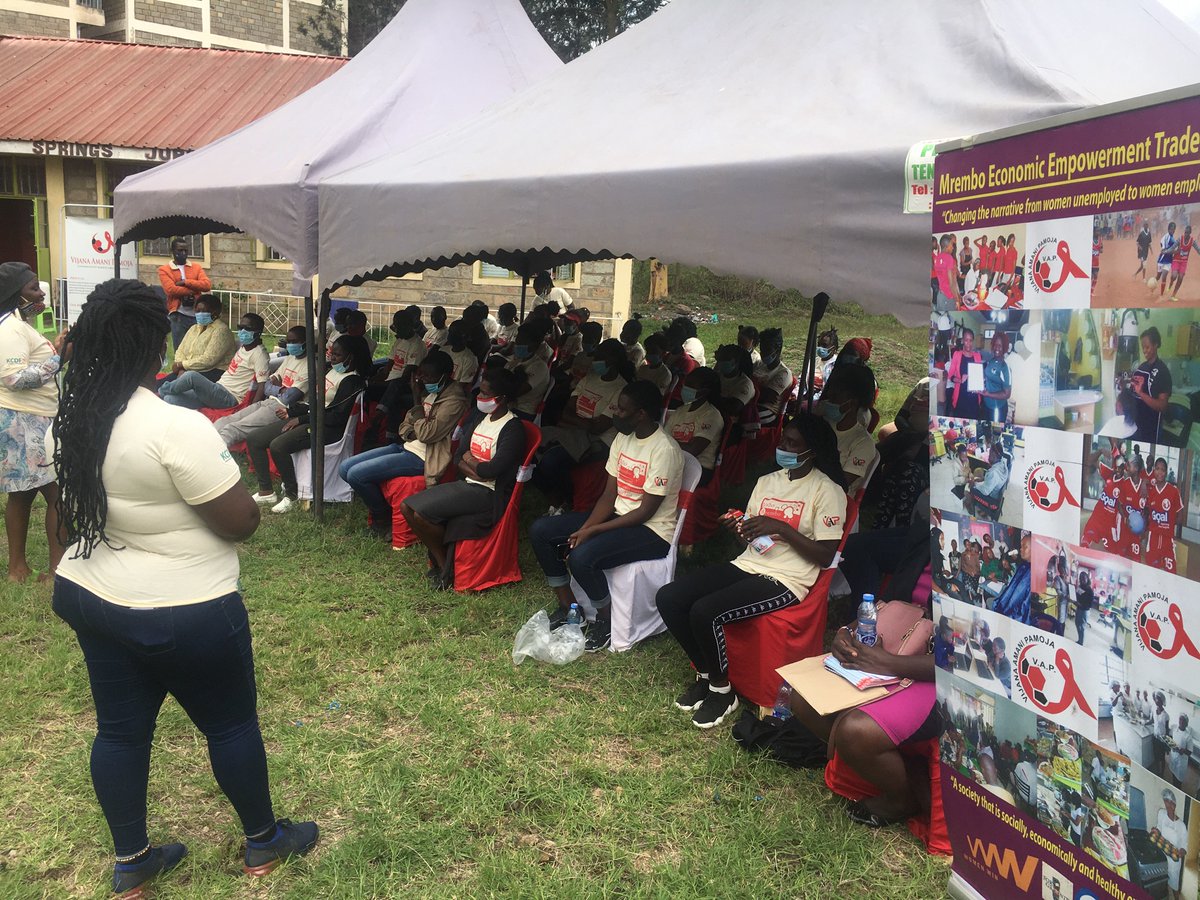 VAP_Kenya's tweet photo. Exhibition and testimonies #event for the last batch of #2020 #Employment and #Entrepreneurship #youth #football #futuremakers @StanChartKE @KCDF @Women_Win #vocational #Training #futurebora https://t.co/d3LjfZvCMH
