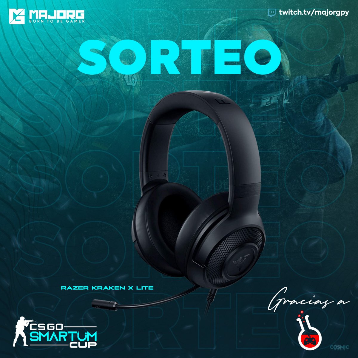 MajorGeSport's tweet photo. ⚠️SORTEO⚠️
-
☑️Mira el  razer kraken 7.1  que @thegamerlab trae para vos  
-
▶️Los únicos requisitos son arrobar a dos personas y que sigan a @MajorG.py y a @thegamerlab
-
🔴Estaremos sorteando el headset el Miercoles en la transmisión de la final #CsGoSmartumCup https://t.co/xsu7GyWV0S