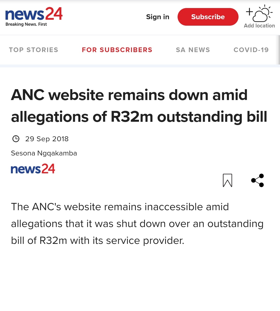 How they deliberately removed the original ANC content. This had never happened before