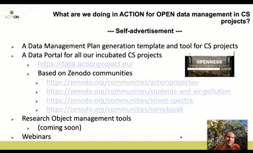 #CitizenScience ▶️ Community Participation Data

Today at⌚️ 5:00 UTC rd-alliance.org/rdas-16th-plen… with <a href="/ocorcho/">Oscar Corcho</a> talking about the work of <a href="/ACTION4CS/">ACTION PROJECT</a> to help #CitSci project leaders [📹 youtu.be/ULPmNuDah24]

💻 <a href="/resdatall/">Research Data Alliance (RDA)</a> 👉RDA´s 16th Plenary Meeting 

<a href="/eglezguardia/">Esteban González</a> <a href="/FranciscoYedro/">Francisco Yedro</a>