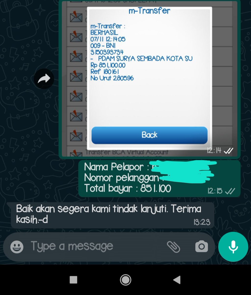 karinaifani's tweet photo. @e100ss @PDAMSurabaya 
Sekarang serba online, kinerjanya jadi perlu dipertanyakan. Pembayaran sudah masuk tanggal 7/11, barusan telpon call center di tanggal 10/11 ternyata katanya belum terferivikasi. https://t.co/ulWsveJOFF