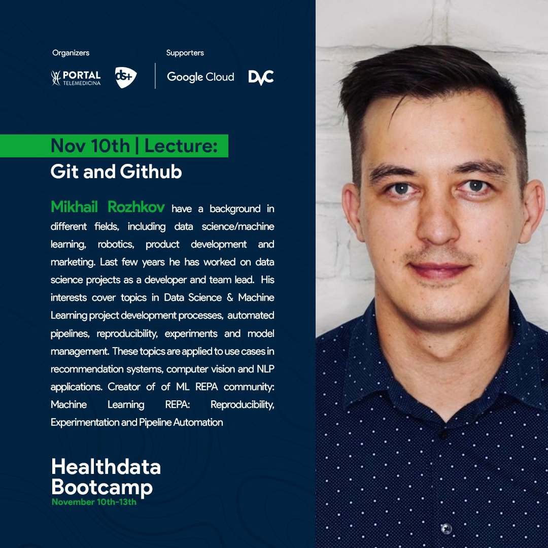 mnrozhkov's tweet photo. Today evening the first #BootcampHealthdata is opening in partnership w/ @GoogleCloud_BR @dadosesaude and @DVCorg
To join: https://t.co/5jaBRSHcTh https://t.co/LRWH7XBOrL