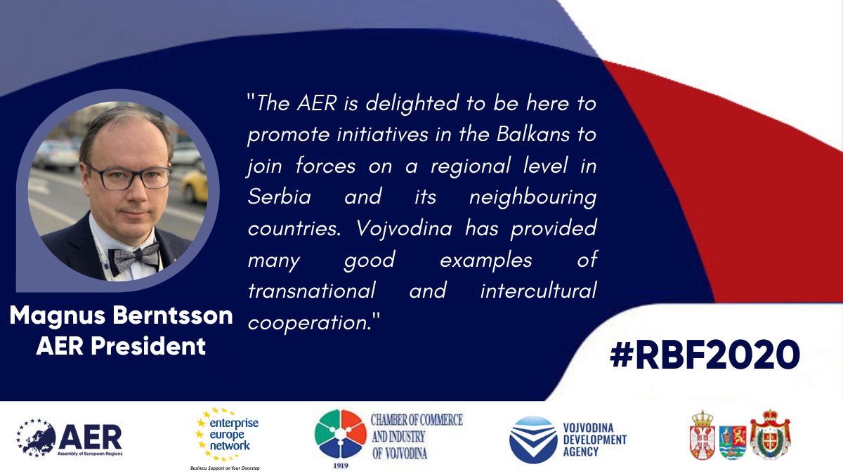 europeanregions's tweet photo. Our President @MagnusBerntsson stresses the importance of regional cooperation in his address at #RBF2020. 🇷🇸🇪🇺 https://t.co/engcNw1z4f
