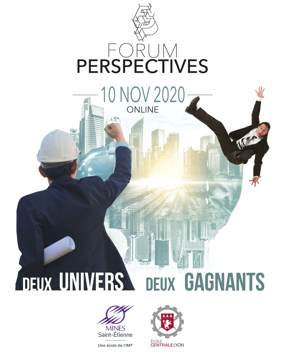 CentraleLyon's tweet photo. Aujourd'hui, le Forum Perspectives réuni entreprises et étudiants de la région lyonnaise. Organisé par des étudiants de @CentraleLyon et des @MINES_StEtienne il se déroule exceptionnellement en ligne. https://t.co/eN9IQT46nu https://t.co/FaN579Z1tP