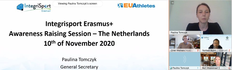 Cscf_integrity's tweet photo. "Obligation for athletes to report anything suspicious must come with an adapted reporting tool such as the Red Botton App" said @PauTomczyk General Secretary of @EUAthletes today at the 7th 'ARS' of @Integrisport #erasmusplus in the Netherlands🇳🇱 #matchfixing #CSCF #athletes https://t.co/NxcuFqYYqA