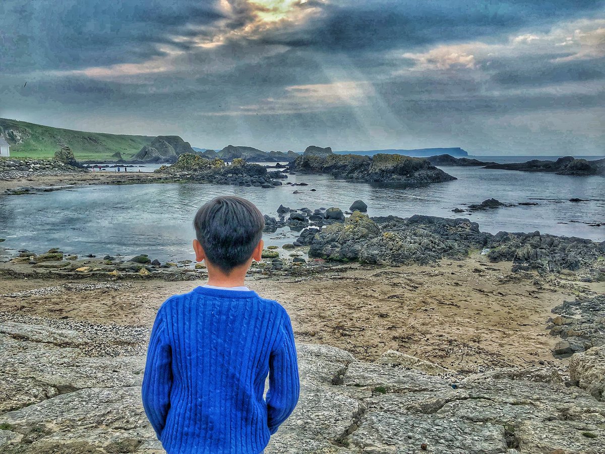 CamHamTT's tweet photo. A new day dawns - my lad Charlie at home near #balintoy harbour #GameOfThrones filming location County Antrim Ireland #missingHome but won’t risk such beauty nor its people. Damn you #COVID19 but a new day will rise and our day will come to return 💪 @NITouristBoard #StaySafe 👍 https://t.co/mM83YbSB5A