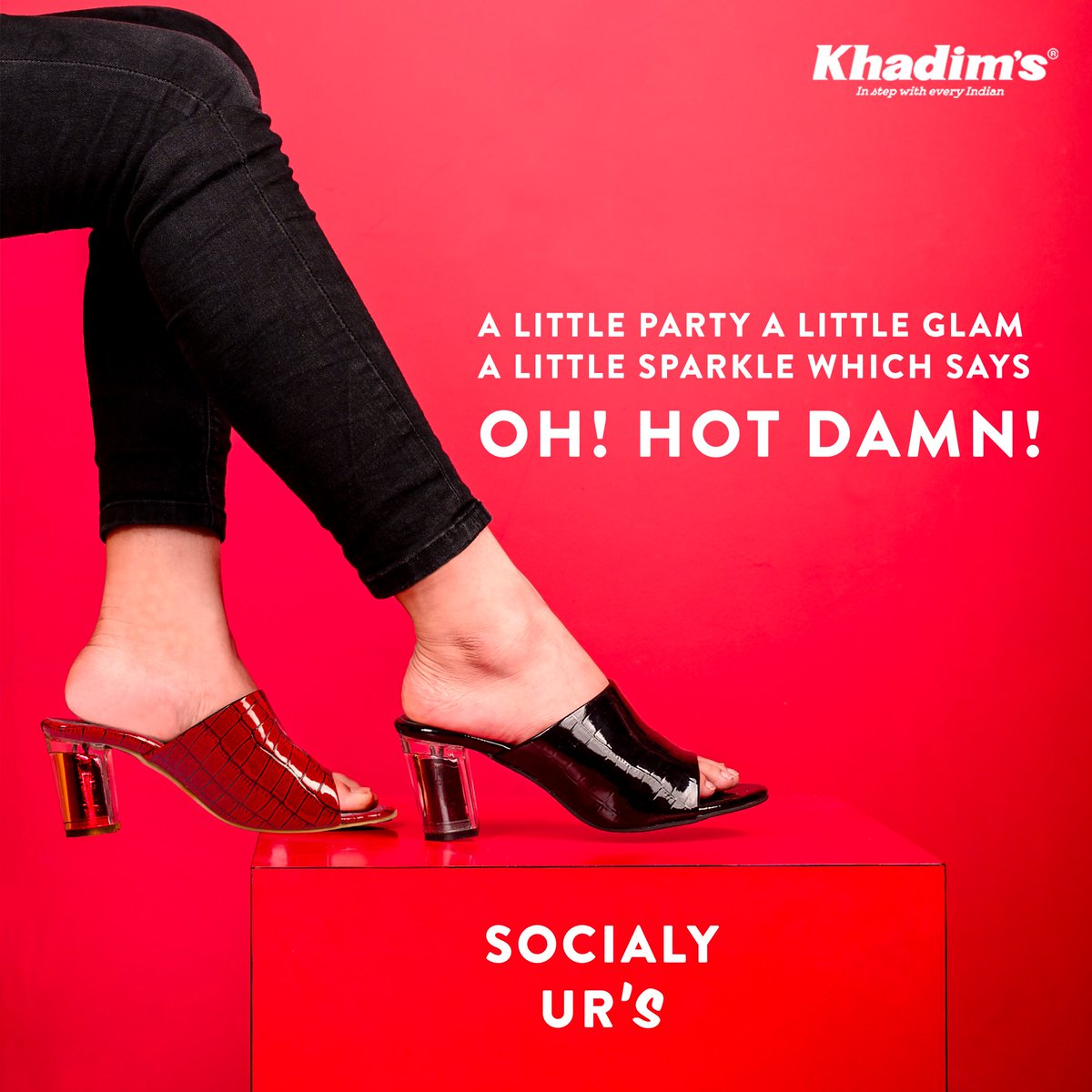 khadimsindia's tweet photo. Make a grand entrance with our chic, stylish & classy new range of exquisite party wear! Walk into our store today to grab your favourite pair!
#Khadims #InStepWithYou #SocialyUrs #ClassyFootwear #PartyWear https://t.co/xFhpN7jvTB