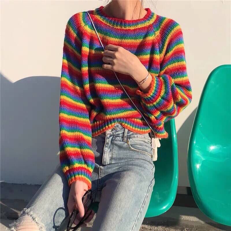 MmikkyS's tweet photo. Rainbow sweater crop top🌈
เสื้อไหมพรมแขนยาวถักลายขวางสีรุ้ง ทรงครอปแต่ไม่สั้นมากค่ะ น่ารักฝุดๆ😍
1สี ตามภาพ
อก42-56
ยาว20
รอบแขน14-20

250.-

สนใจสั่งซื้อสอบถาม
📬Line：@864xzvtj

#เสื้อผ้าน่ารักราคาเบาๆ #เสื้อผ้า #เสื้อไหมพรมแขนยาว #เสื้อไหมพรมสีรุ้ง #เสื้อสเ��ตเตอร์แขนยาว https://t.co/QxiUhR98Hr