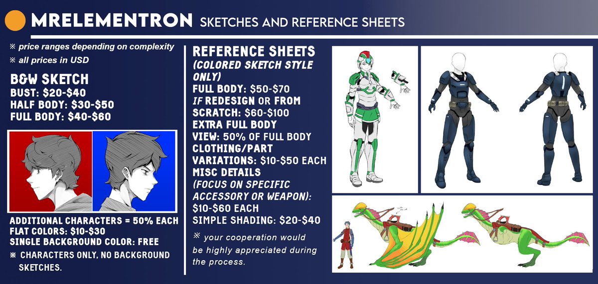 MrElementron's tweet photo. Reopening commissions!
PM me your commission request and I'll see if it's good to go! Doing a queue system this time instead of slots.

Retweets are highly appreciated!

#commissionsopen #opencommissions #commissions https://t.co/qg9j7oawDe