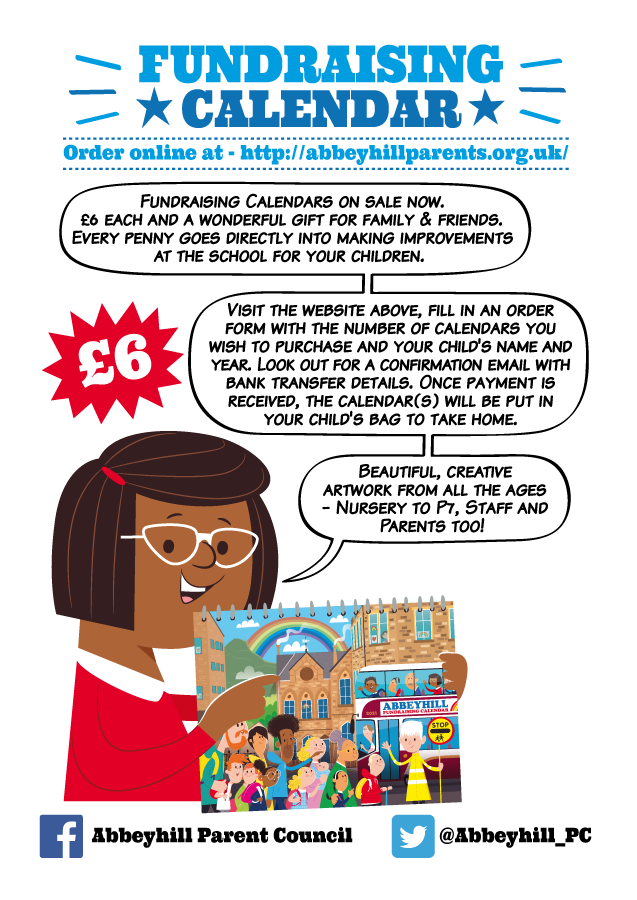 Abbeyhill_PC's tweet photo. ON SALE NOW: @AbbeyhillPS 2020/2021 Fundraising Calendar. Order online at: https://t.co/pkPTN8cUXK All proceeds will go towards making improvements in and around the school for the children. https://t.co/n5A3172pjj
