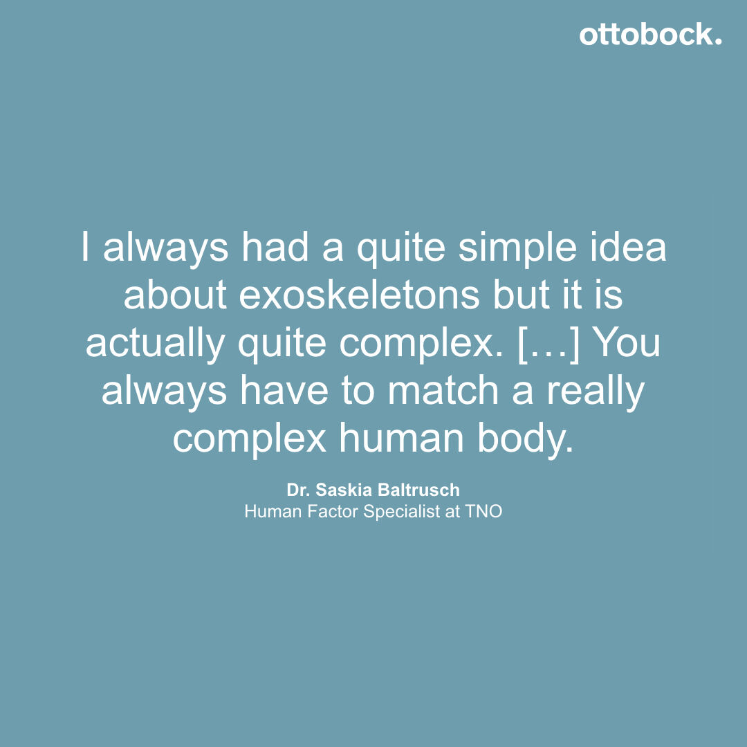 Ottobock_Exos's tweet photo. We at Ottobock Paexo are still thinking a lot about Dr. @saskiabaltrusch s statement from #ExoMeet in September.

How are exoskeletons changing the way we work?
Watch the full panel here: https://t.co/2QExduxqWq

#trypaexo #wearables #ergonomics #occupationalhealth #exoskeleton https://t.co/3fidTXdgK2
