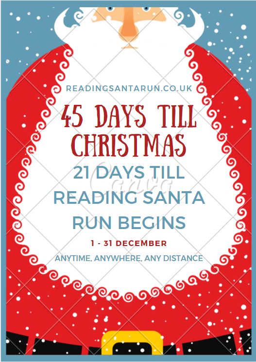 ReadingSantaRun's tweet photo. We are getting closer now! Only 21 Days till the fun begins! #readingsantarun #christmas2020 #marathon #familyfriendly https://t.co/qyDUBBA7Vo