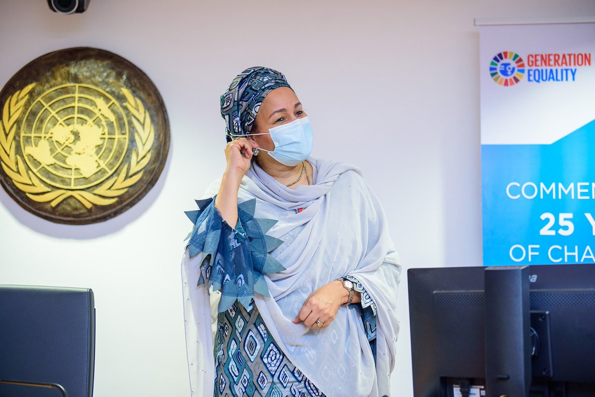 AWLN_Nigeria's tweet photo. Hear us loud and clear, as the #GenerationEquality Campaign by @UN_Women @unwomenNG takes-off in Nigeria 🇳🇬 the unmistakable message is this: #NoWomanNoNaija 
Let’s have more women in leadership. The time to #BuildBackBetter is Now! #ActNow @AminaJMohammed @phumzileunwomen https://t.co/wETmCKI9JN