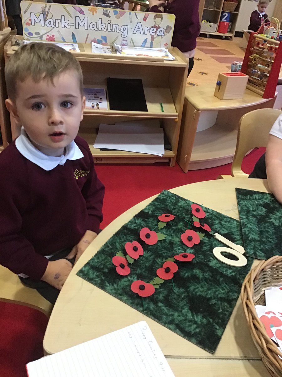 missperry673's tweet photo. How many poppies are growing in the field? Super poppy counting today, recognising numerals and matching number to quantity! #earlymaths #mathsineyfs โฆ@FibParkAcademyโฉ https://t.co/cKnDodhKRo