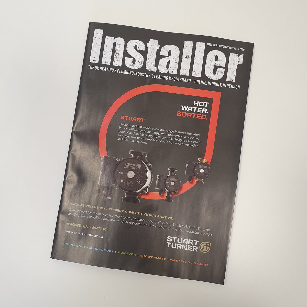 StuartTurnerLtd's tweet photo. ๐seen the front cover of @Installermag yet? ๐#StuartCircs ready to fire things up this heating season! #PoweringWater check out the range here: https://t.co/oP2ECirOxO https://t.co/S9asHbByDb
