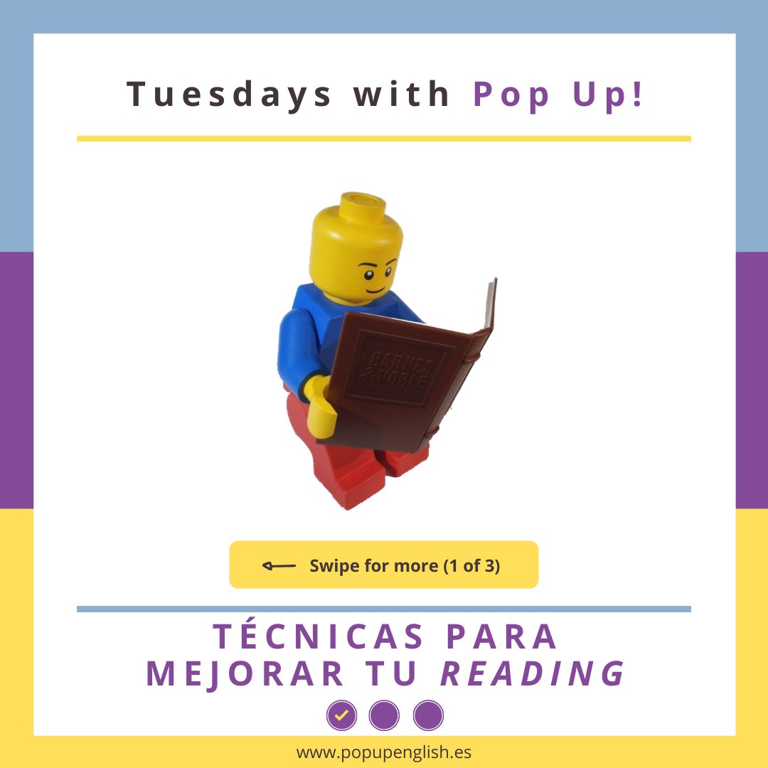 PopUpEngC's tweet image. Good morning!! 📖

Si crees que necesitas mejorar el método de estudio que sigues para afrontar los ‘Reading’ como se merecen, estás en el post indicado 🤓

Hoy hablamos de dos técnicas para mejorar tu ‘reading’ 🔍: ‘skimming’ y ‘scanning’ 👩🏼‍🏫

¡Espero que os ayude darlings! ☺️