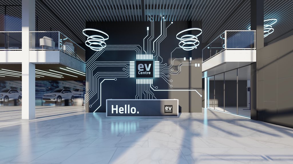 inviktvsDG's tweet image. When you love Tron and they ask you to design a reception for an eV Facility.