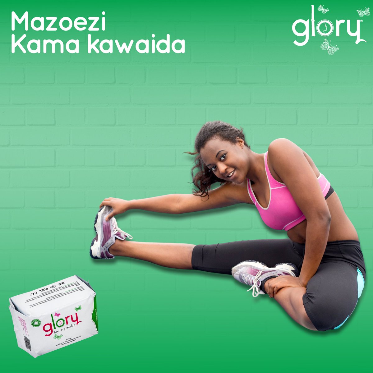 gloryofficialtz's tweet photo. Mazoezi mepesi ni muhimu kipindi cha hedhi husaidia kupunguza maumivu ya tumbo. Glory tunahakikisha ratiba yako ya mazoezi haivurugiki hata kipindi cha hedhi yako ukiwa na Pedi tiba za Glory.

#pad #pads #sanitarypads #menstrualcycle #sanitarynapkins #napkin #glorysanitarynapkin https://t.co/xf2eXvuhku