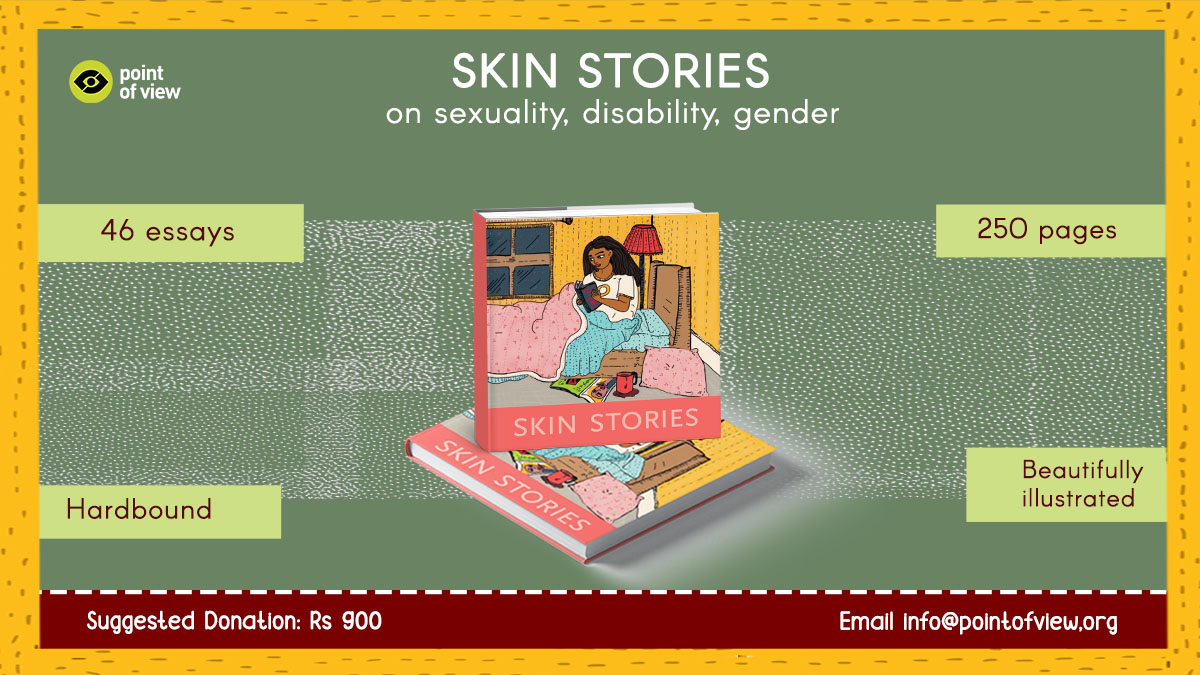 povmumbai's tweet photo. Our one-of-its-kind publication #SkinStories — edited by Shreya Ila Anasuya — is now a book of 46 essays on themes like romance, friendship & sex, with vibrant illustrations!
We're delighted to be shipping orders across India. Limited copies — DM or email to book yours. #SexDis https://t.co/nB2KaPjkfe