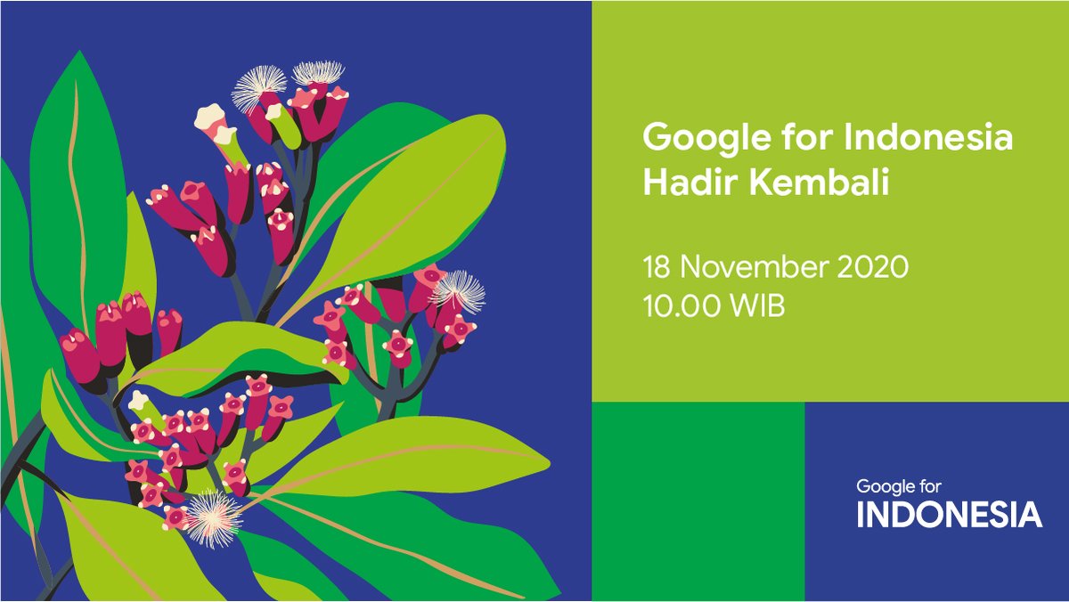 googleindonesia's tweet photo. #Google4ID hadir kembali dengan format spesial!
Terbuka untuk semua orang dan bisa disaksikan di mana pun kamu berada.

Yuk, catat tanggalnya!
⏰🗓️ 18 November 2020, 10.00 WIB

Simak info lengkapnya di ➡️ https://t.co/BgGOk5ADZ4 https://t.co/6NUpWSaSKv