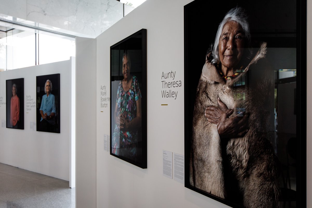 CityofPerth's tweet photo. This #NAIDOCWeek we are celebrating the legacy of Whadjuk Nyoongar Elders through portraits and oral histories. Launched today the Moorditj Bridyas (Solid Bosses) exhibition captures the spirit and essence of the ten Elders who comprise the City's Elders Advisory Group. https://t.co/toH94zQeVO