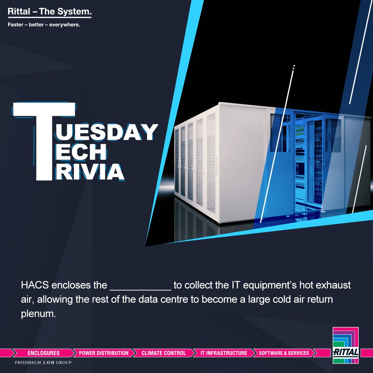 Rittal_India's tweet image. Do you know the workings of a HACS? Solve our #TuesdayTechTrivia and share your answer in the comments below.

#Rittal #RittalIndia #Enclosures #WeAreRittal #FasterBetterEverywhere #ComputerCabinet #junctionbox #Rack #cabinet #itinfrastructure @Rittal  @EPLAN_global