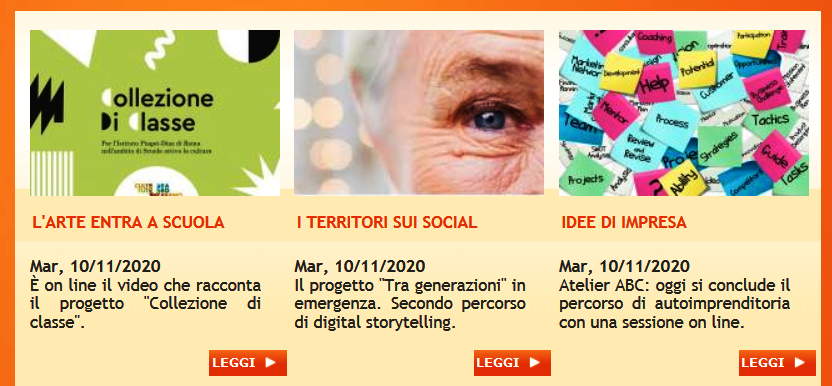 fmdigitale's tweet photo. Buongiorno a tutti! Oggi l'home page di https://t.co/8CaUF282G5 è dedicata a 3 progetti molto diversi
- #fabbricazionedigitale per #Collezionediclasse @FondCerere #PCTO
- #tragenerazioni in emergenza con #CNAPensionati
- #autoimprenditoria per giovani inoccupati con #AtelierABC https://t.co/xaJU0IzkyV
