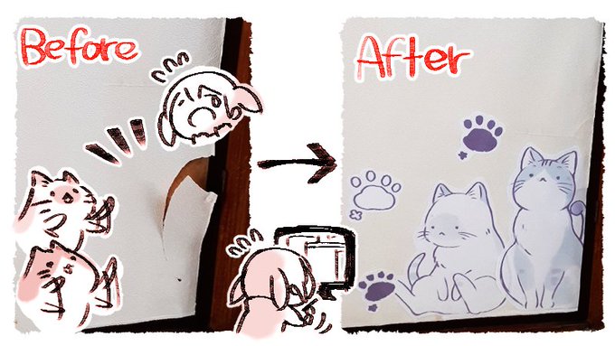 わーい いやしタグー✨
しゃしんはニャンコさんがやぶいたカベガミとそのご
ほしゅーにつかった絵A4サイズをリンクさきでDLできまーす どうぞ
🐱https://t.co/abgnMM0SM7
🐱https://t.co/gpR3opKCtG
#猫をTLに流しちゃおう 