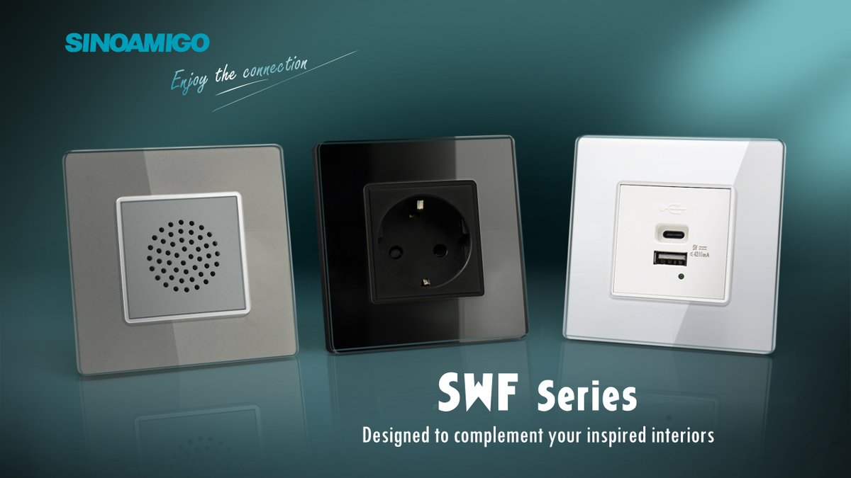 SinoamigoE's tweet photo. Power up your #décor with our latest range of SWF-100 series wall #sockets with tempered #glass panel which combines #elegance and #functionality in a perfect way.
Learn more: https://t.co/fWjub8qBOp
#interiordesign #wiringdevices #electricalfitting #productdesign #wallsocket https://t.co/juJjS0WTmh