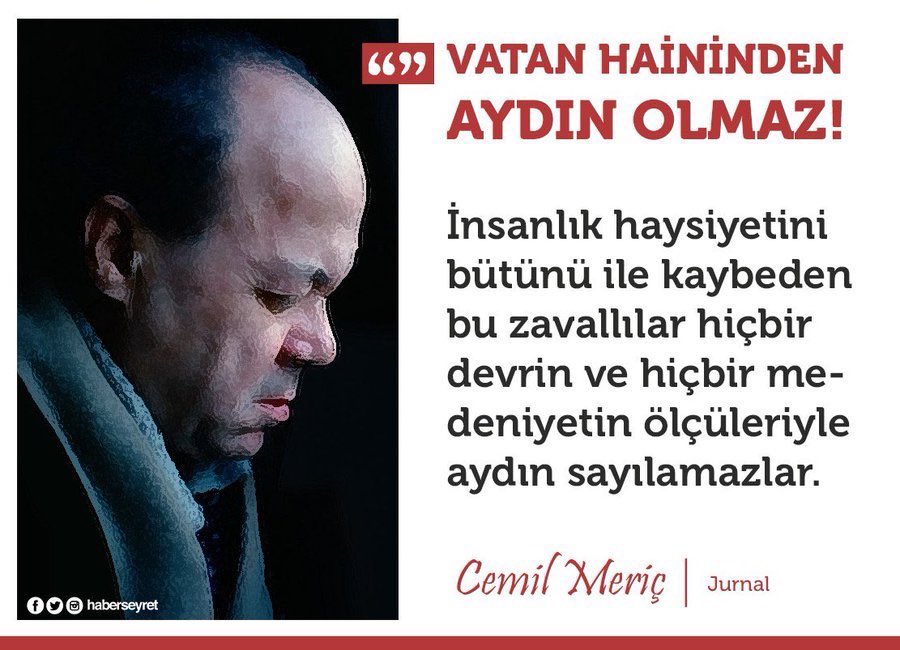 Üstelik bu sapık zihniyetin yıllardır ne vatana ne millete nede Atatürk’ün maneviyatına hiçbir faydası olmadı bundan sonrada olmayacaktır bunların işi gücü ardı arkası kesilmeyen yalan ve iftiralarıyla milletin düşüncelerini bulandırmak milletin kafalarını karıştırmaktır🇹🇷🕋🍎