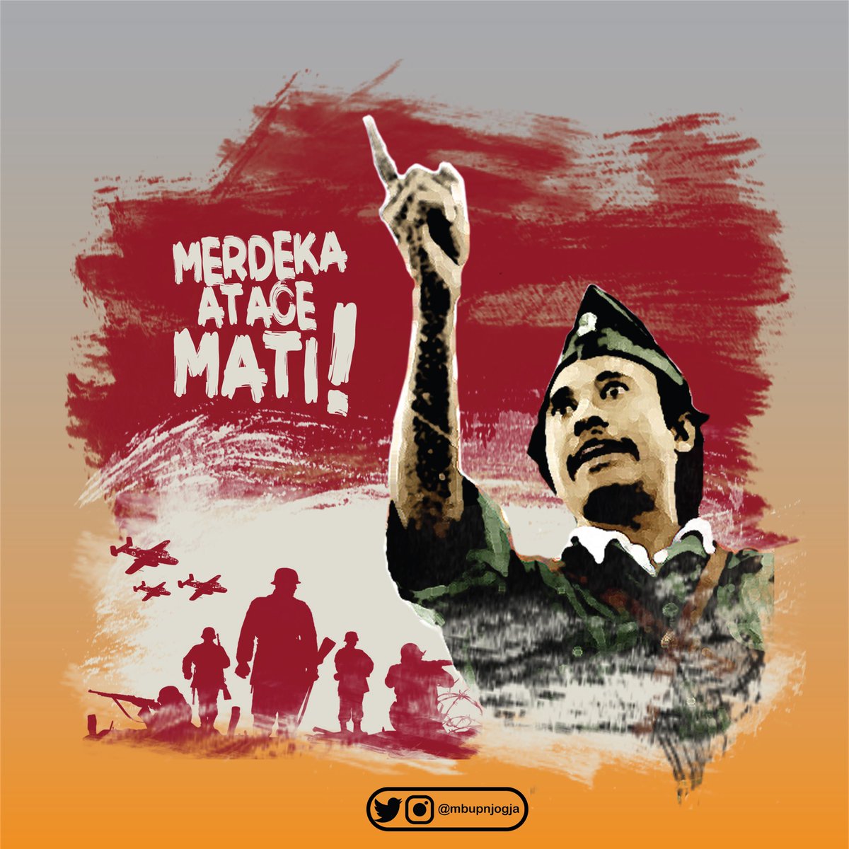 mbupnjogja's tweet photo. Marching band UPN “Veteran” Yogyakarta mengucapkan selamat hari pahlawan 10 November 2020 ✨
“Bangsa yang besar adalah bangsa yang menghormati jasa para pahlawannya” -Ir. Soekarno
#mbupnjoga
#koftte
#mbupn https://t.co/bLL5s0FMzb