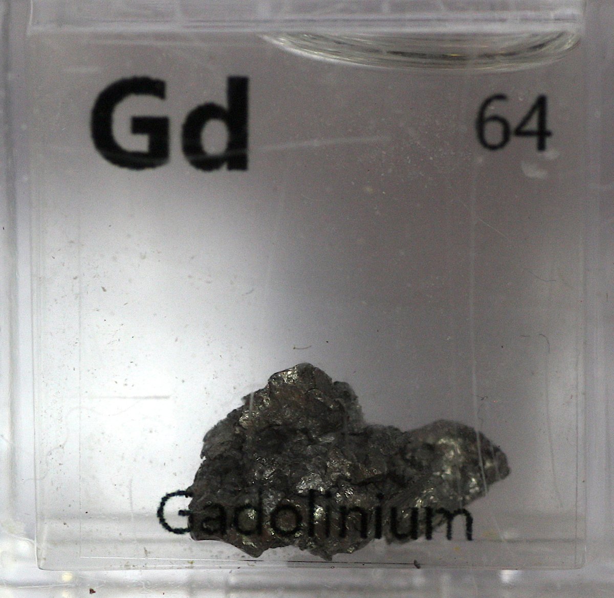 Gadolinium  #elementphotos. Colourless crystals are gadolinium chloride (GdCl3.xH2O).