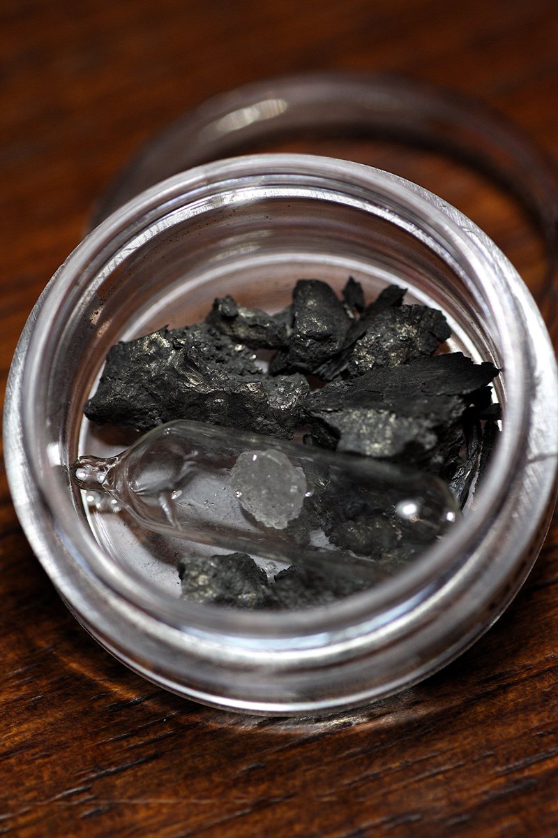 Gadolinium  #elementphotos. Colourless crystals are gadolinium chloride (GdCl3.xH2O).