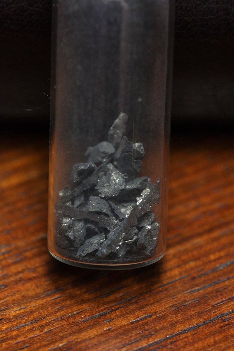 Gadolinium  #elementphotos. Colourless crystals are gadolinium chloride (GdCl3.xH2O).