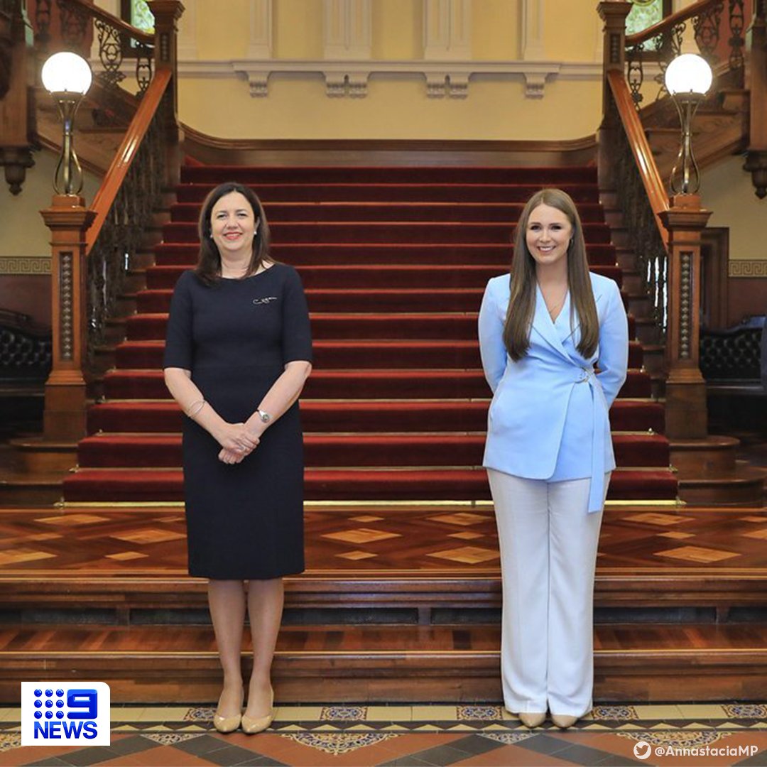 9NewsGoldCoast's tweet photo. #BREAKING: Premier @AnnastaciaMP has unveiled her new Ministry, with Member for #Gaven, @meaghan_scanlon, a new addition.

See the full story, 5.30pm on #9News #QldPol https://t.co/GmwIU8f1MH