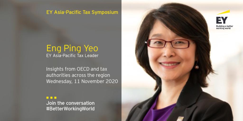 EY_Tax's tweet photo. How has #COVID19 impacted the @OECD’s BEPS project? How have shifting supply chains and tax policies impacted multinationals? Follow #EYAPACTS and join Eng Ping Yeo, our Asia-Pacific Tax Leader, to see how the region has adapted to the ‘next normal’. #FutureOfTax https://t.co/JHK0t0gKFh