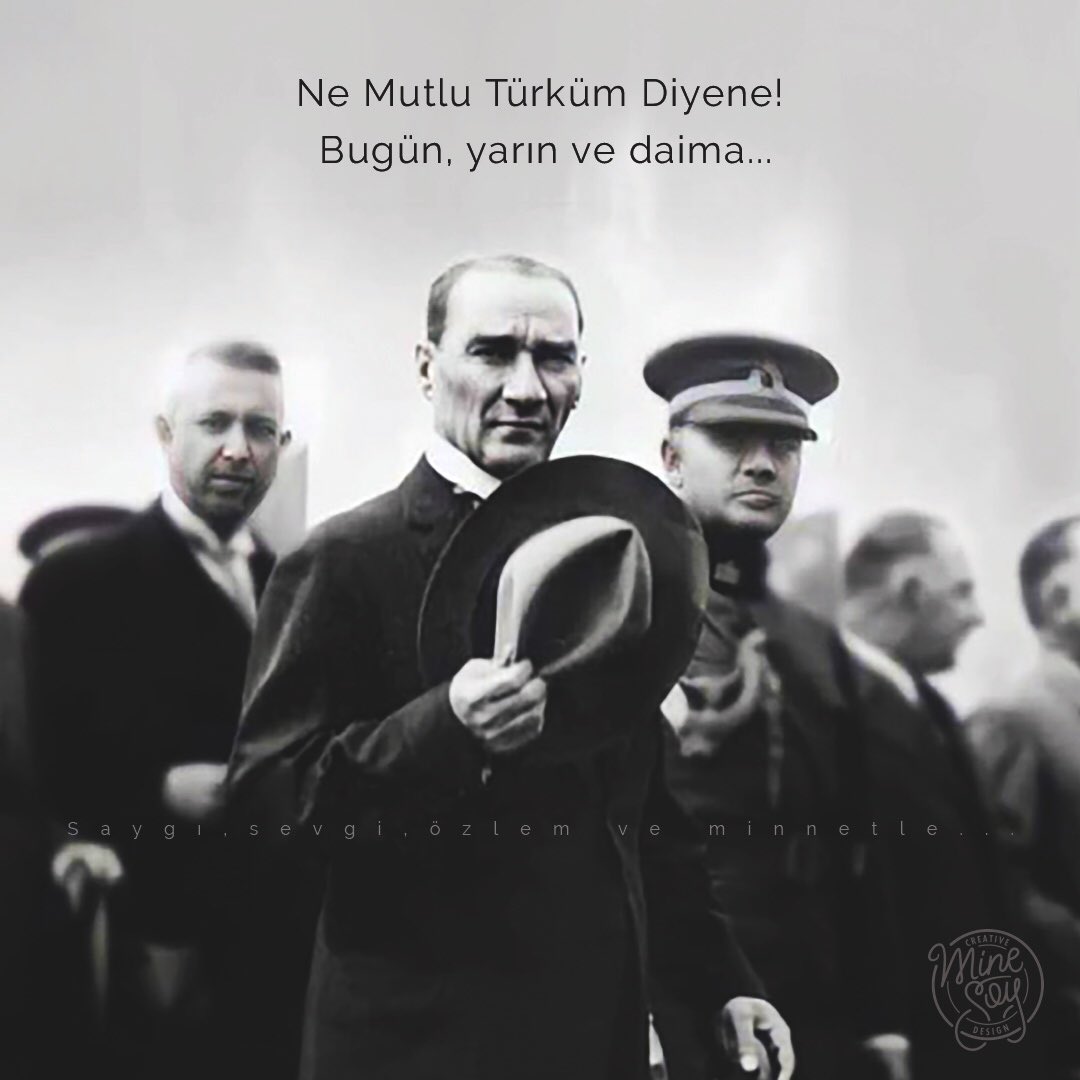 Ne Mutlu Türküm Diyene!
Bugün, yarın ve daima...
Saygı, sevgi ve minnetle...
.
#Atamİzindeyiz #10Kasım #10Kasım1938 #Hatırlayacağız