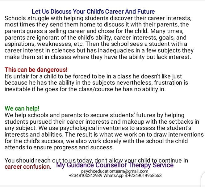 MentalAid2's tweet photo. What's your career like?
The career interest and ability match of your child matters. Check this out! https://t.co/7MEwi4y0q8