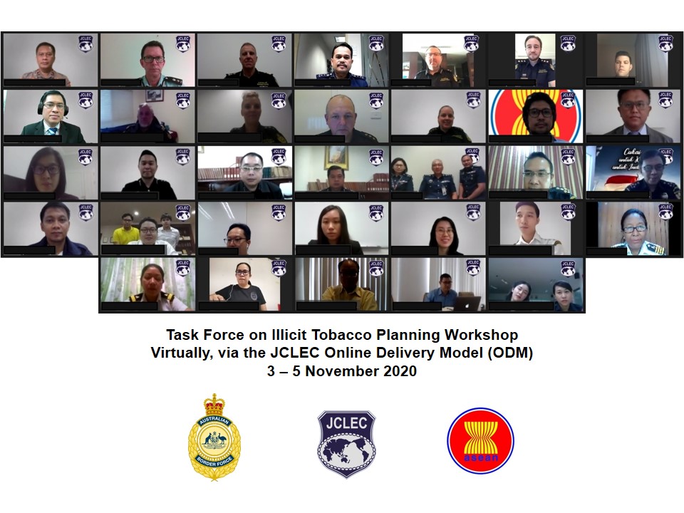AusBorderForce's tweet photo. Last week the @AusBorderForce, the Illicit Tobacco Taskforce and ASEAN Customs authorities conducted a workshop at Jakarta Centre For Law Enforcement Cooperation, working together to combat Transnational Serious Organised Crime Networks #StrongBordersTogether. https://t.co/reFLmYF76m