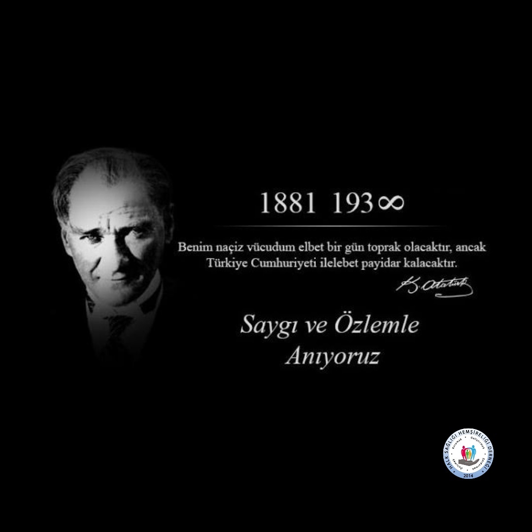 "Beni görmek demek mutlaka yüzümü görmek demek değildir. Benim fikirlerimi, benim duygularımı anlıyorsanız ve hissediyorsanız bu yeterlidir. " Mustafa Kemal Atatürk

#10kasım