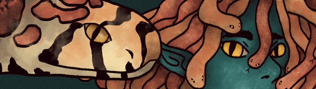 TiredBunni's tweet photo. Medusa headerrrr homework https://t.co/uqKxd8g6Qf