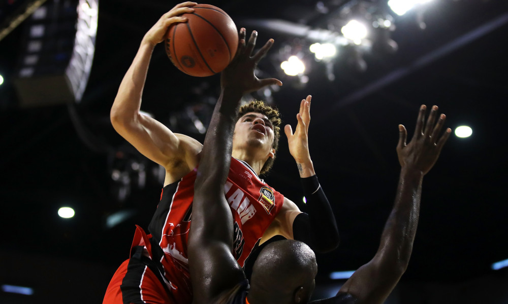 now we get to the actual basketball part. for starters, given his impressive height (6'7 pg), i'm surprised at how much ball shies away from contact at the rim and does not handle physicality very well when he gets to the rim. you think he'd take bumps well but it's the opposite.