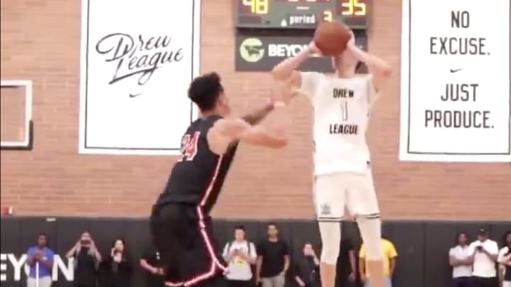 his midrange game is also basically nonexistent and since he can't really blow past his man on offense a lot, he's forced to settle for deep threes a lot of the time, and his shot mechanics definitely need work to say the least. ball's overconfidence with his shot might haunt him